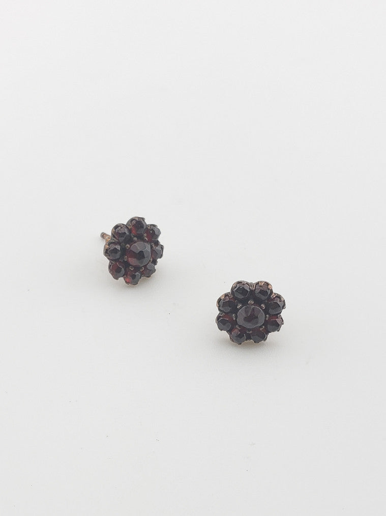 Garnet Cluster Earrings