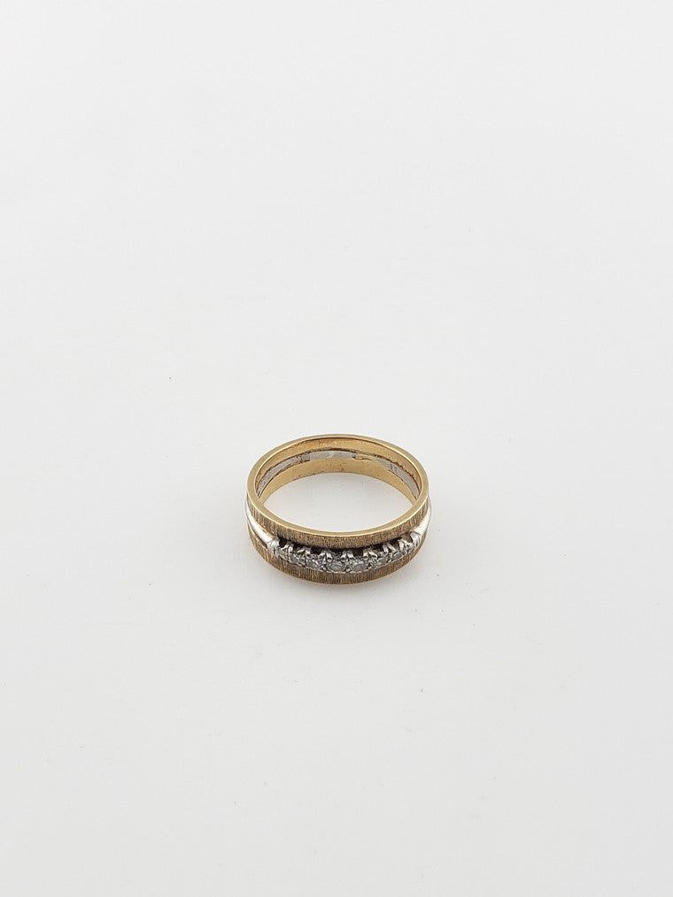Gold and Platinum Half Eternity Band