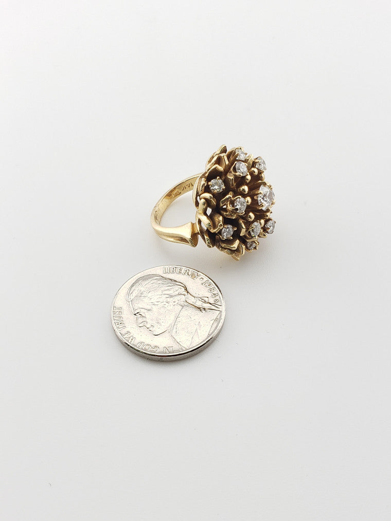 Diamond Cluster Ring