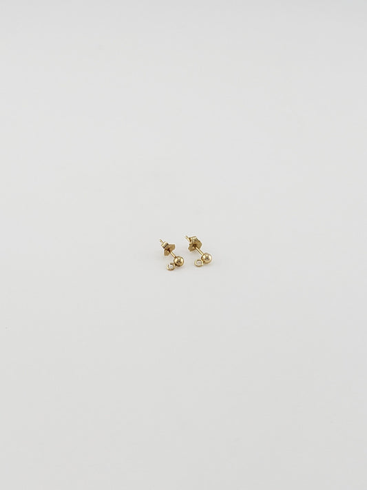 Tiny Gold Ball Studs