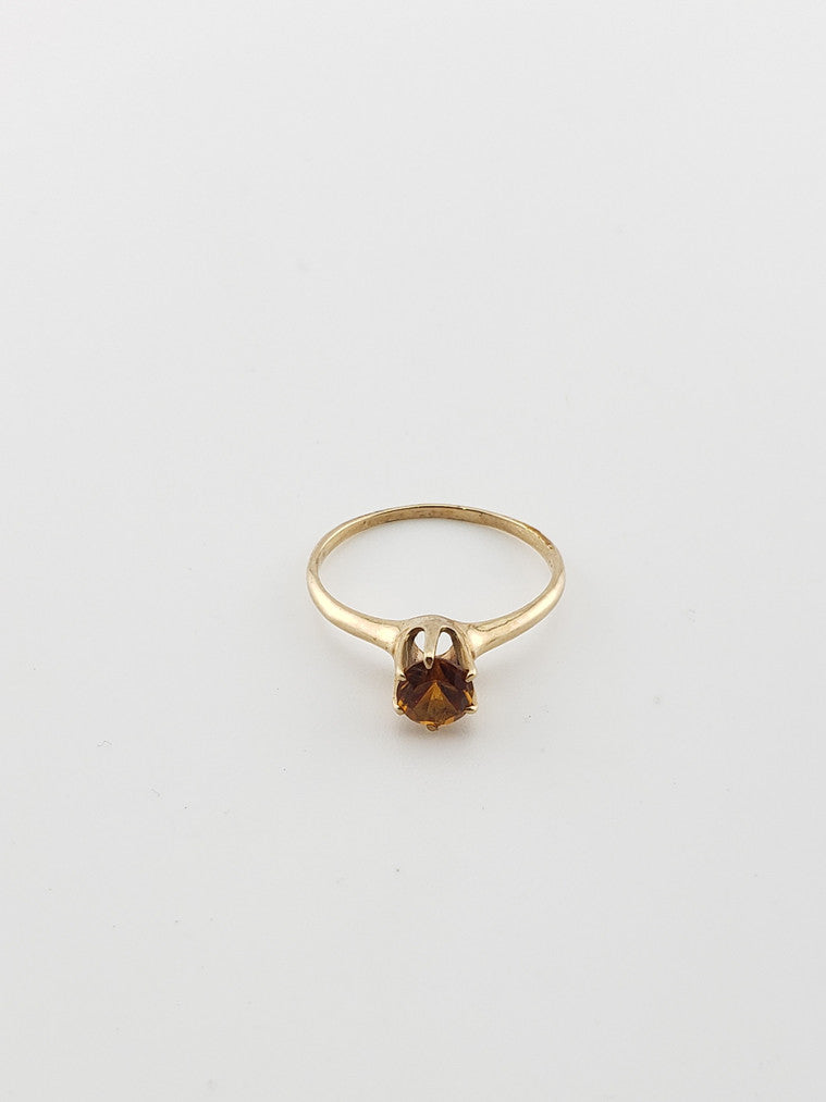 Citrine Solitaire Ring