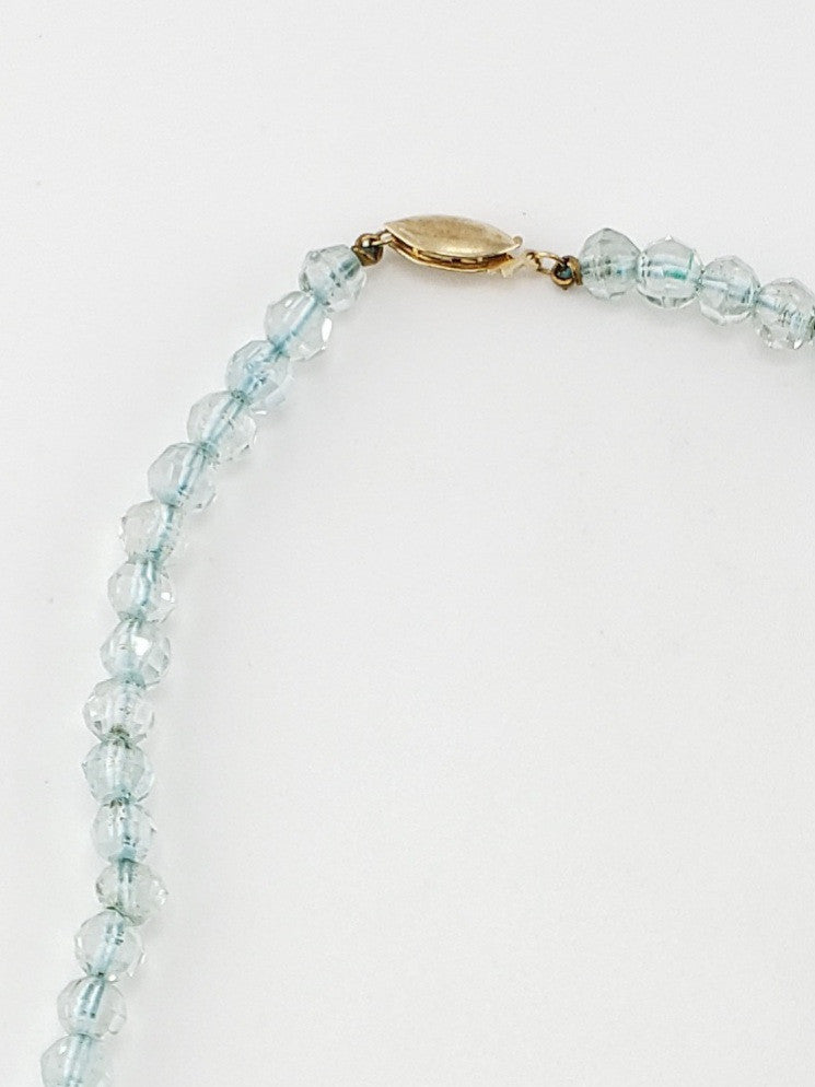 Aquamarine Faceted Bead Necklace