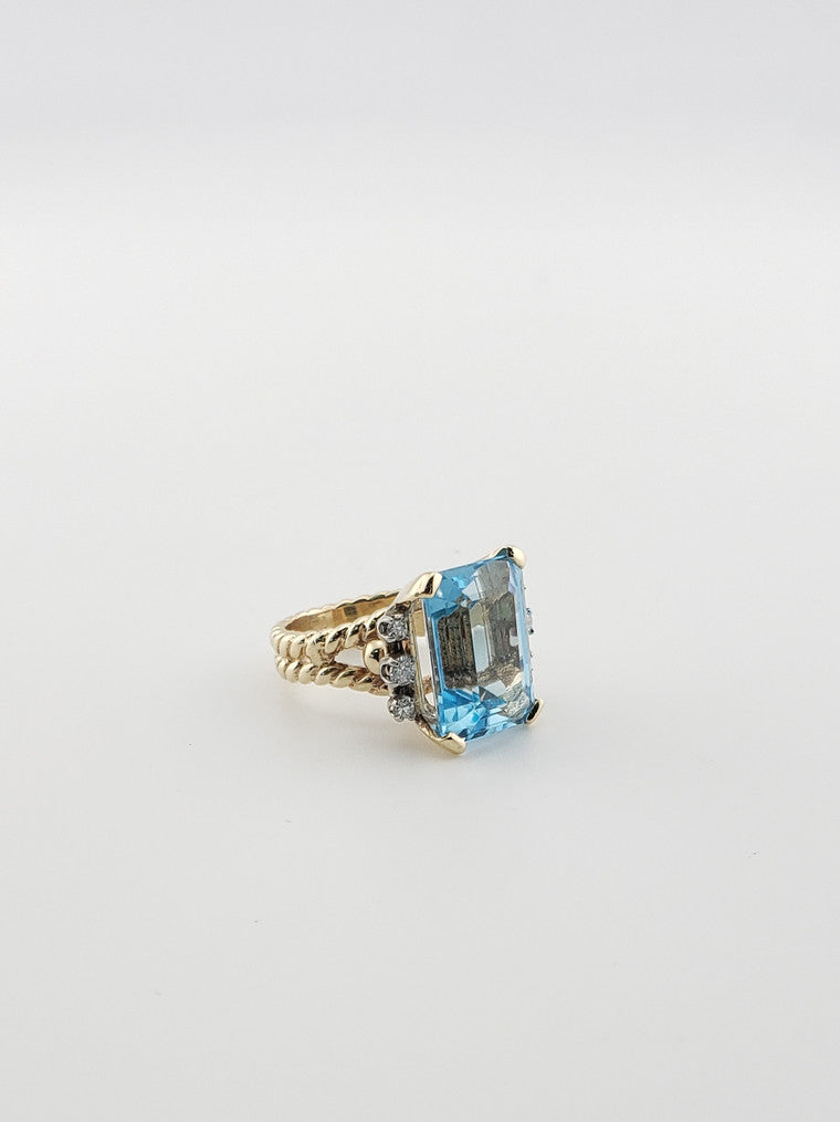 Blue Topaz Pinky Ring