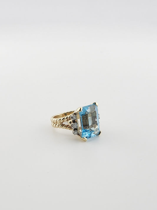 Blue Topaz Pinky Ring
