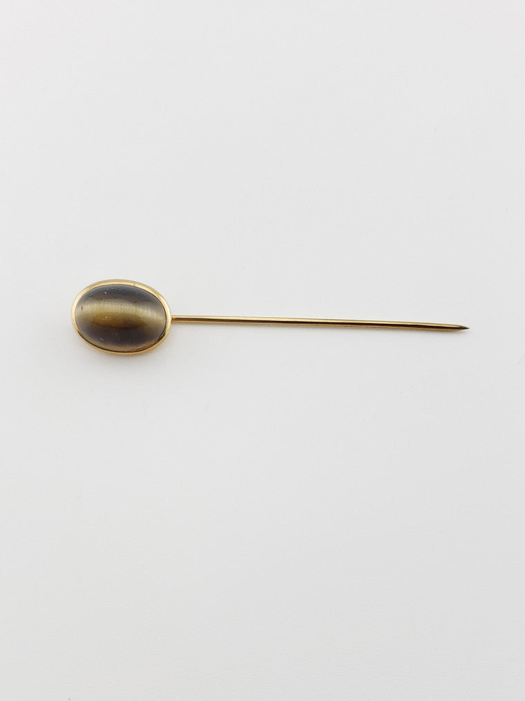 Oval Cateye Stickpin