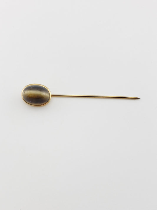 Oval Cateye Stickpin