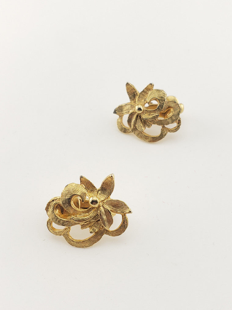 Flower Clip Earrings