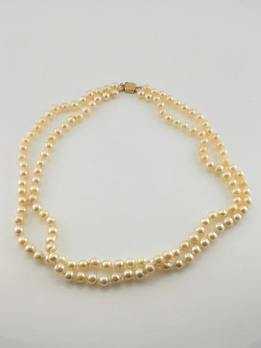 Pearl Strand #27- Square Clasp