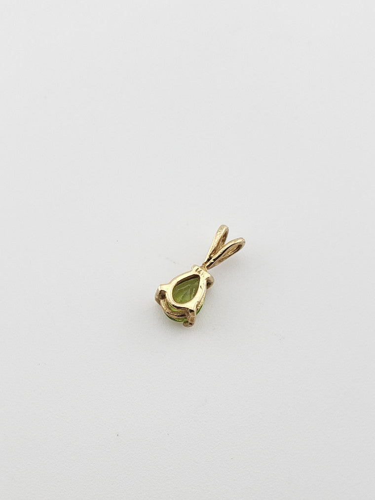 Teardrop Peridot Charm
