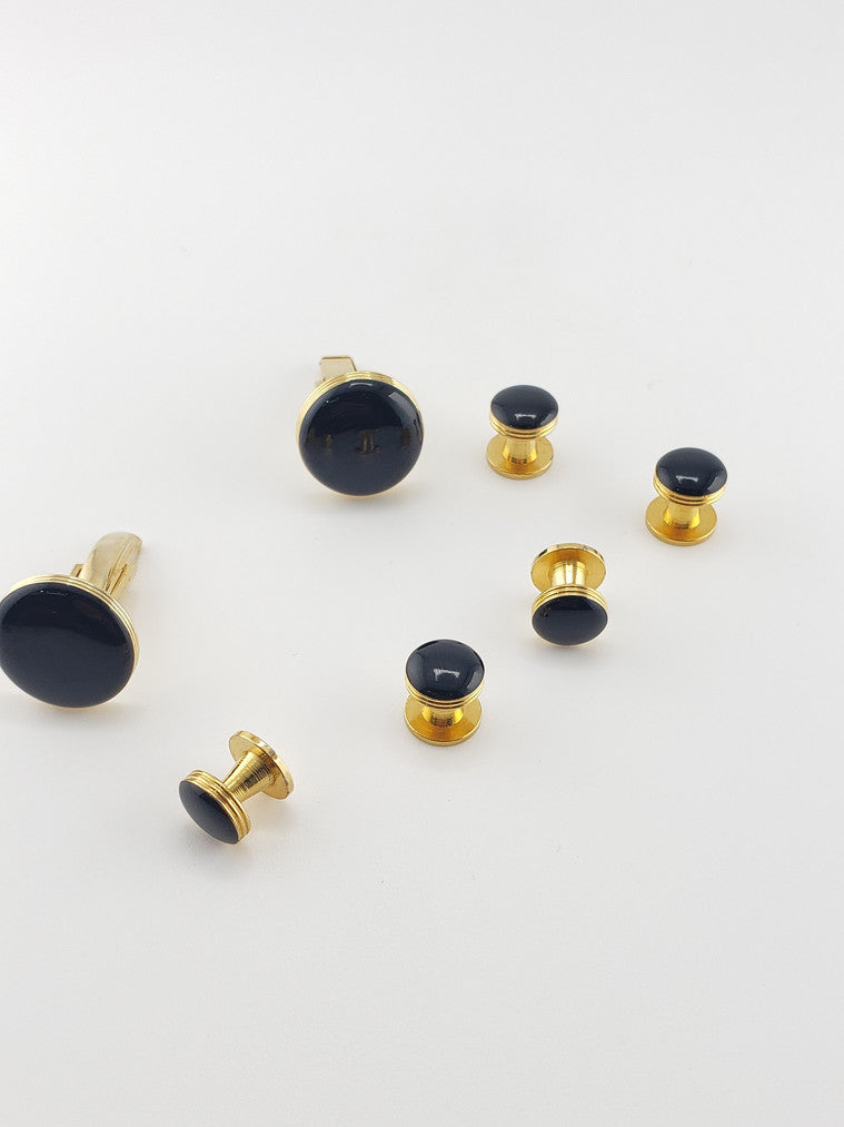 Black and Gold Cuff Links