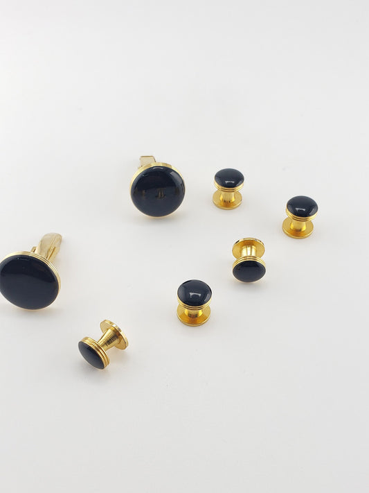 Black and Gold Cuff Links