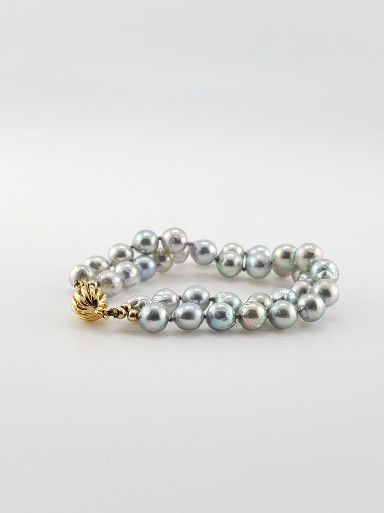 Pearl Bracelet #5- Grey