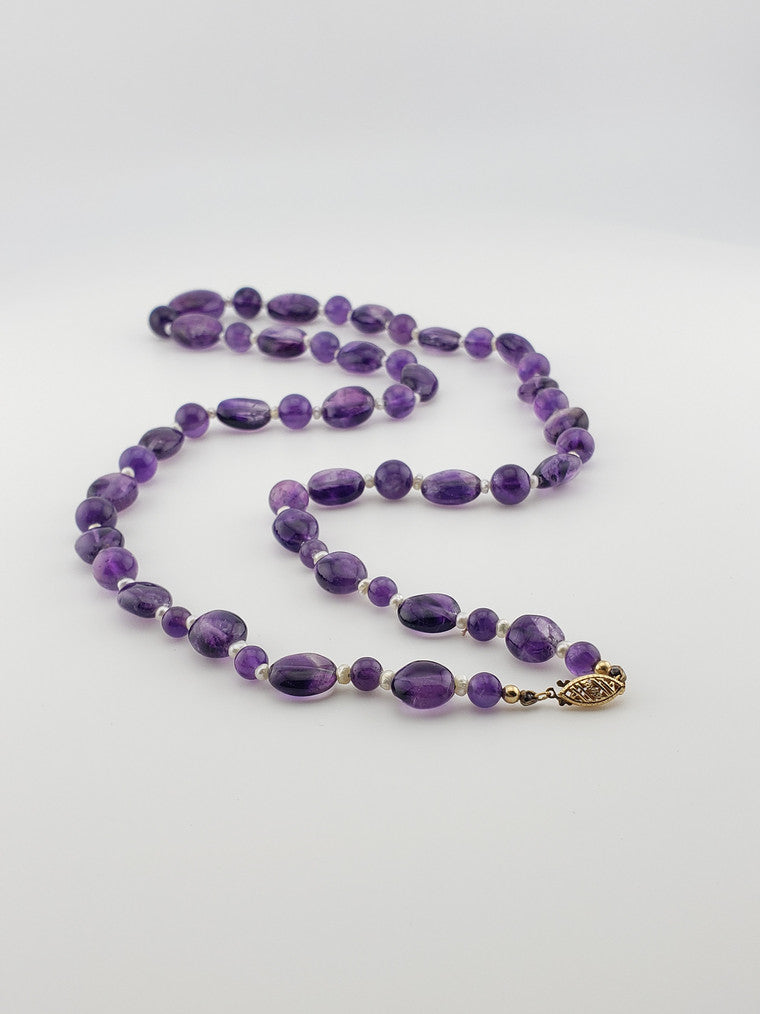 Amethyst & Pearl Strand 29"