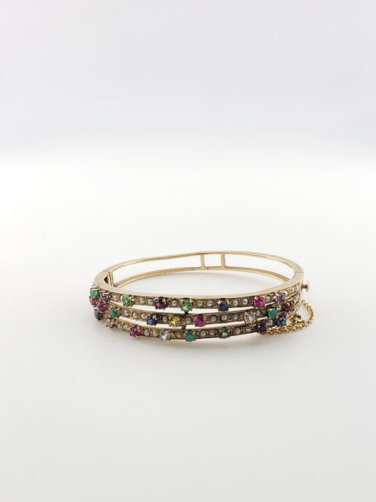 Multi Gemstone Bangle