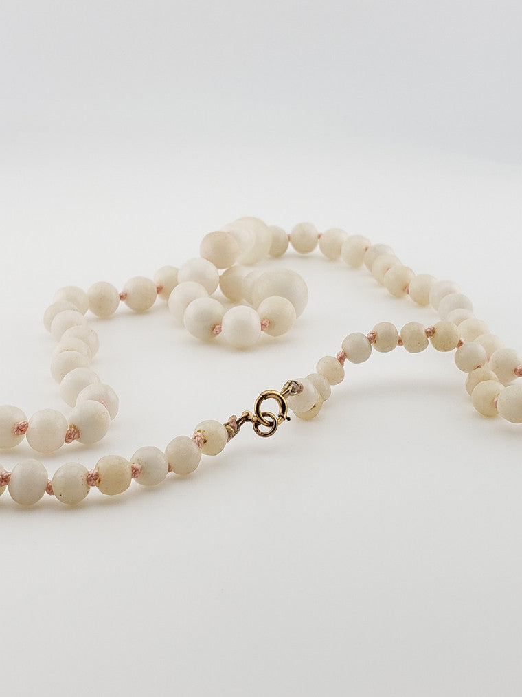 Antique Angel Skin Coral Strand 24”