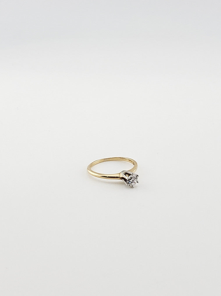 Two-Tone Solitaire Engagement Ring