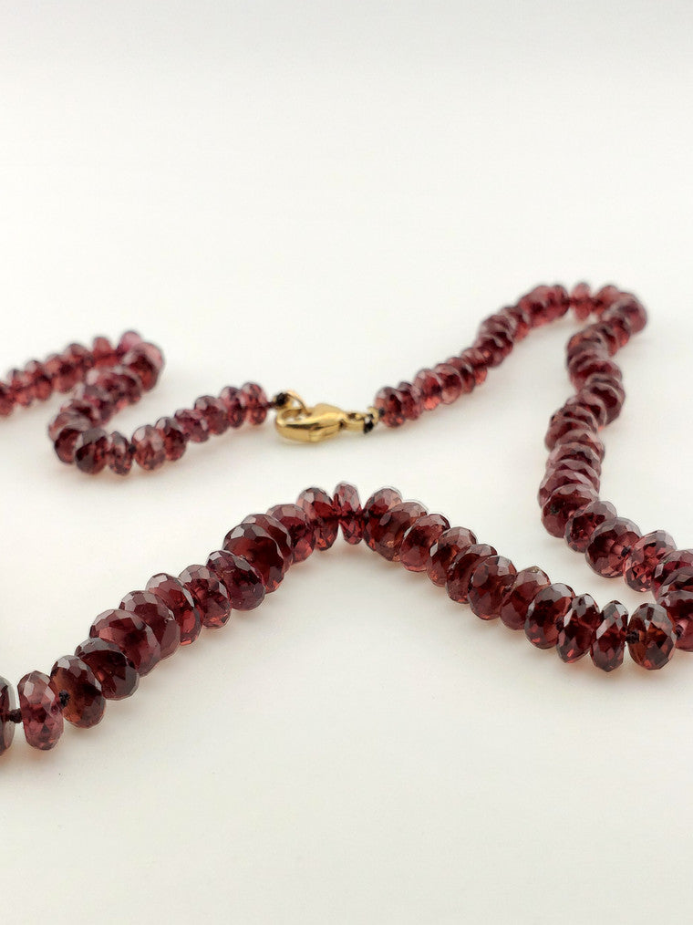 GF Faceted Garnet Strand