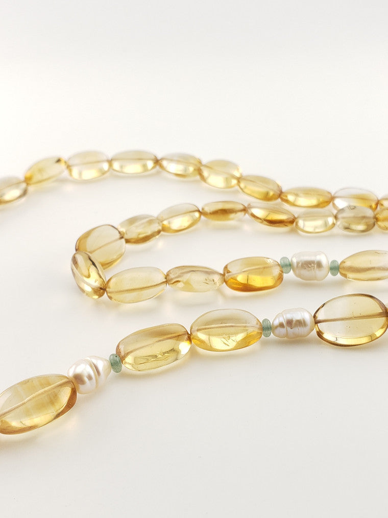 GF Faceted Oval Citrine Strand