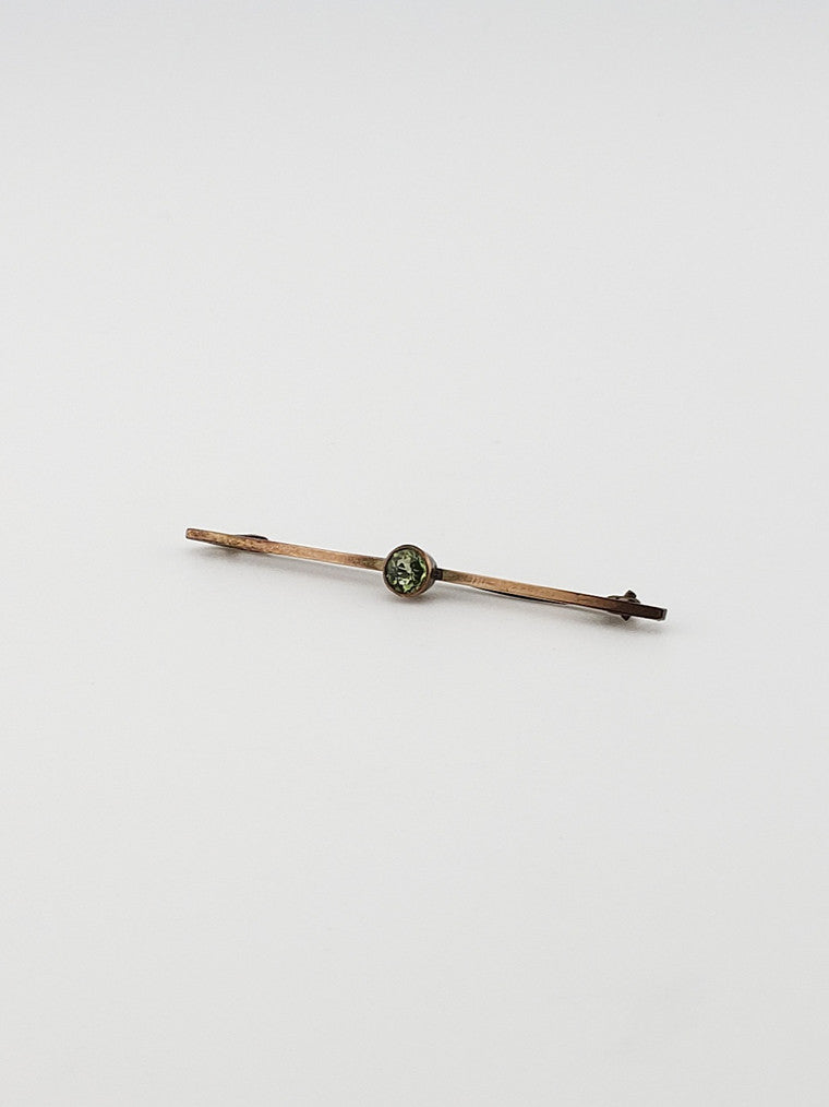 c. 1860 Peridot Bar Pin