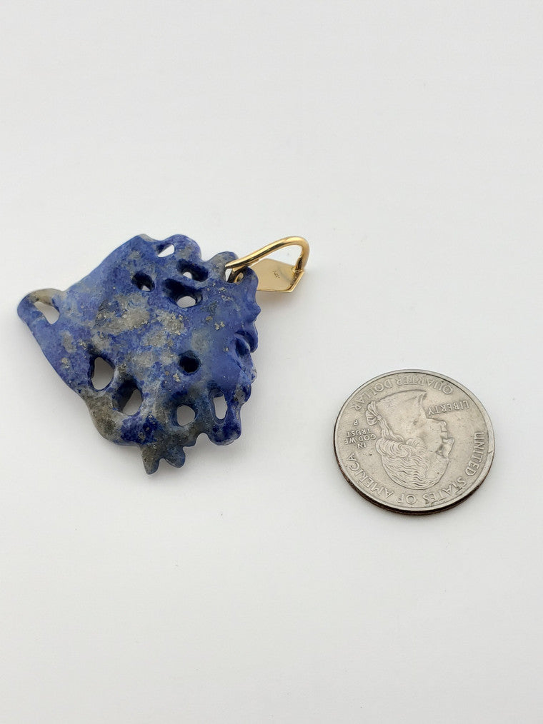 Lapis Dog Pendant