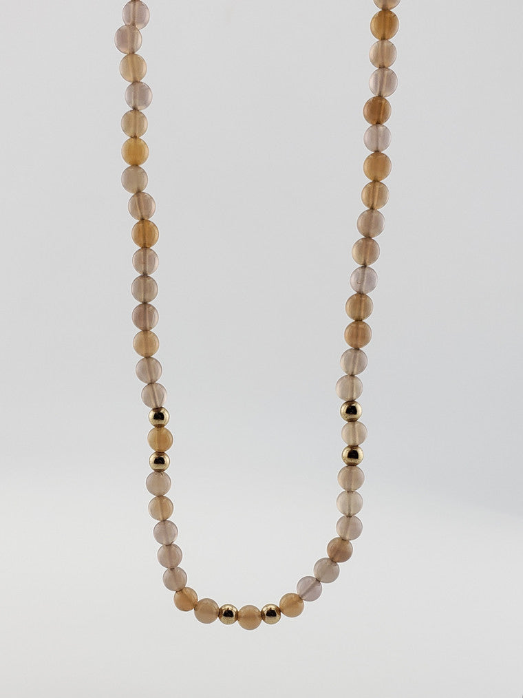 Soft Gray Chalcedony Strand