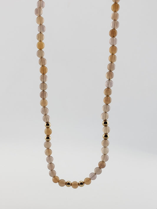 Soft Gray Chalcedony Strand