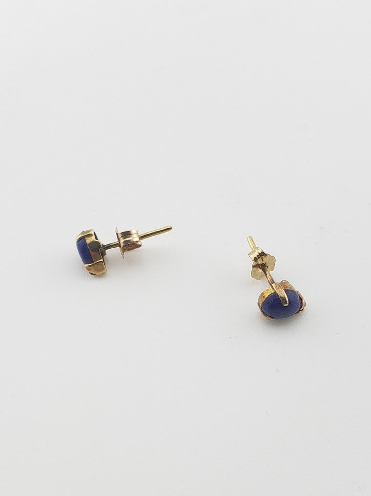 Lapis Pear Studs