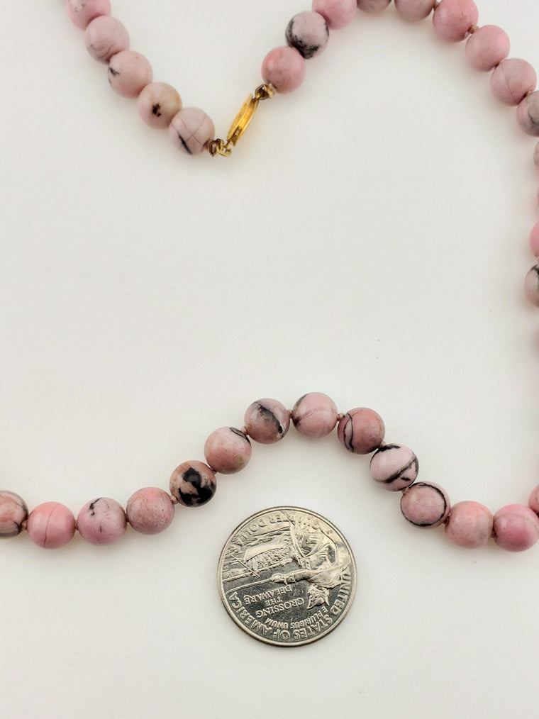 GF Long Rhodonite Strand