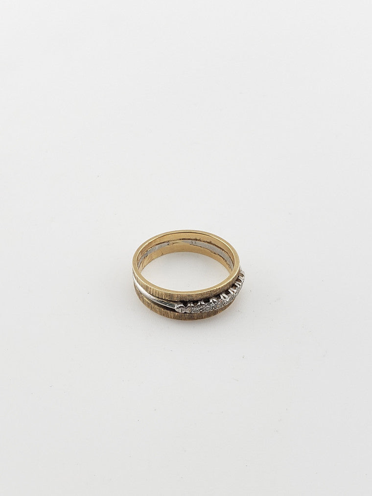 Gold and Platinum Half Eternity Band
