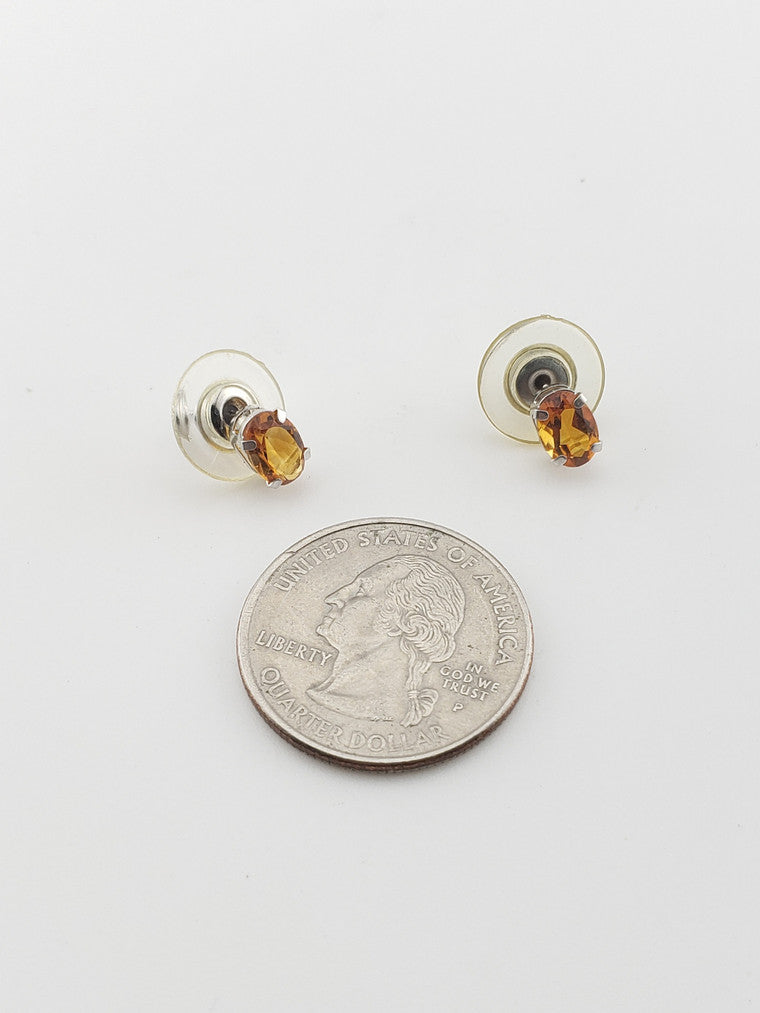 WG Gem Stud Earrings