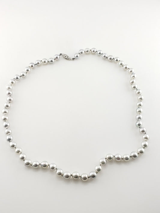 Pearl Strand #13 - Silver Pearls