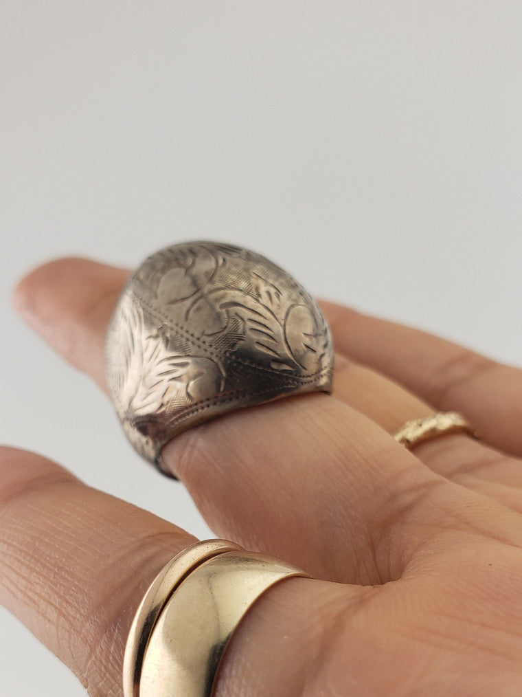 Vintage Sterling Dome Ring
