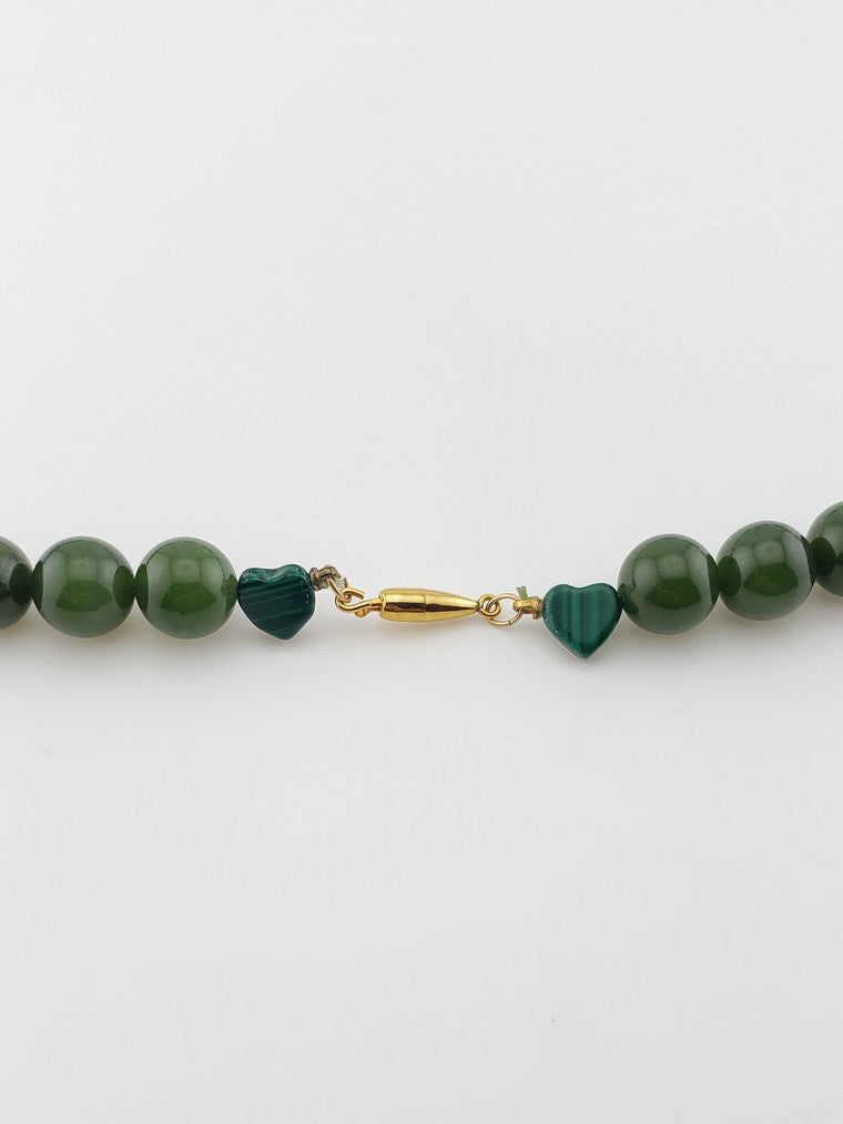 Nephrite Jade Strand with Pearls