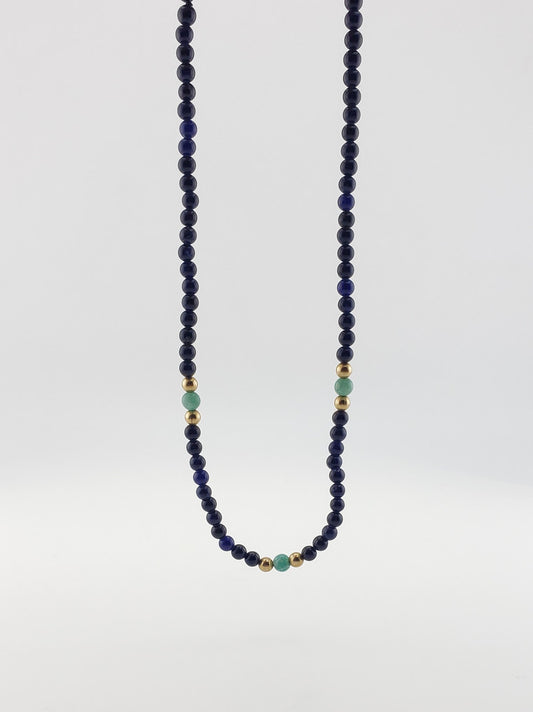 Sodalite and Amazonite Strand
