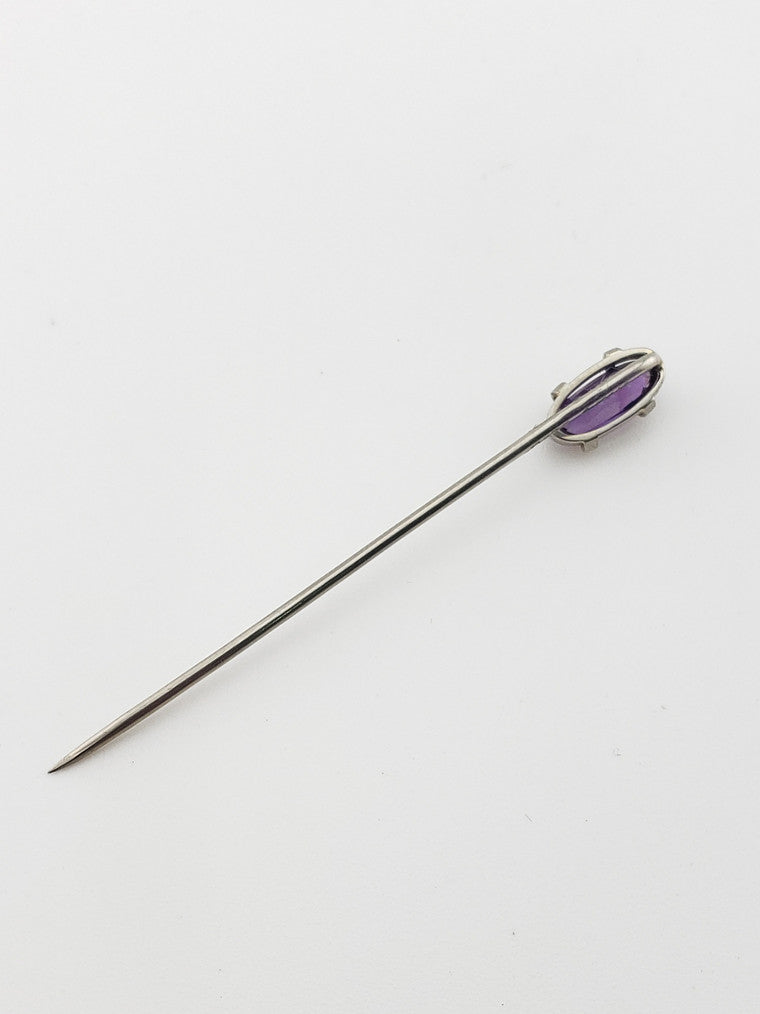 Amethyst Oval Stickpin