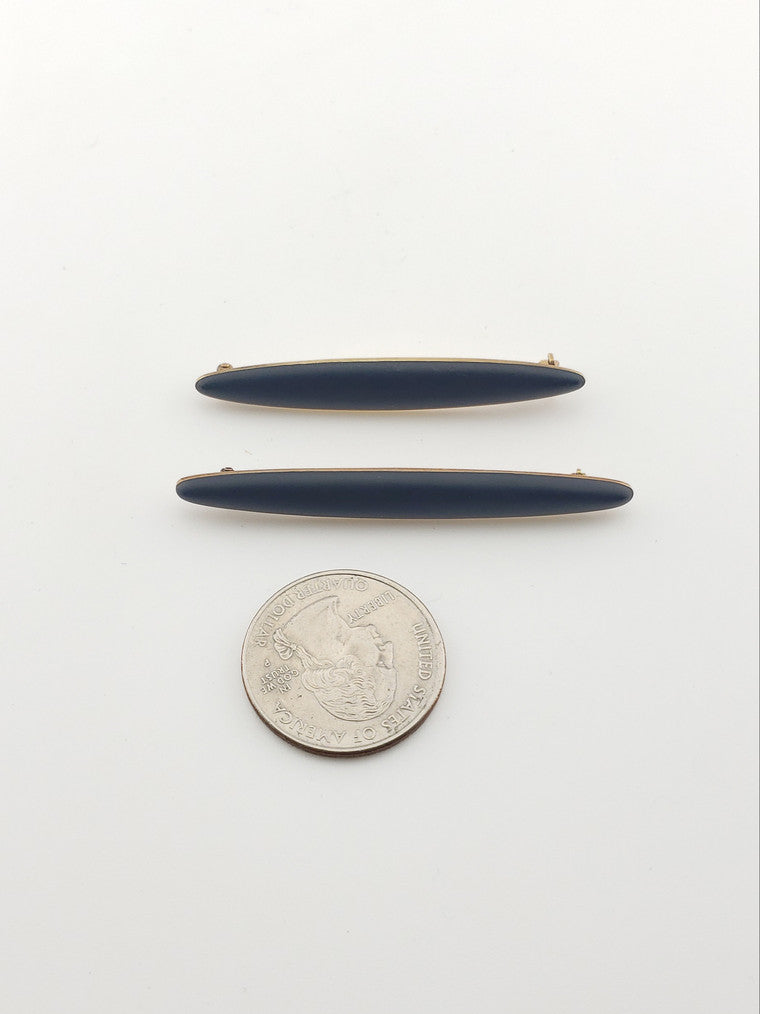 Satin Finished Black Enamel Pin