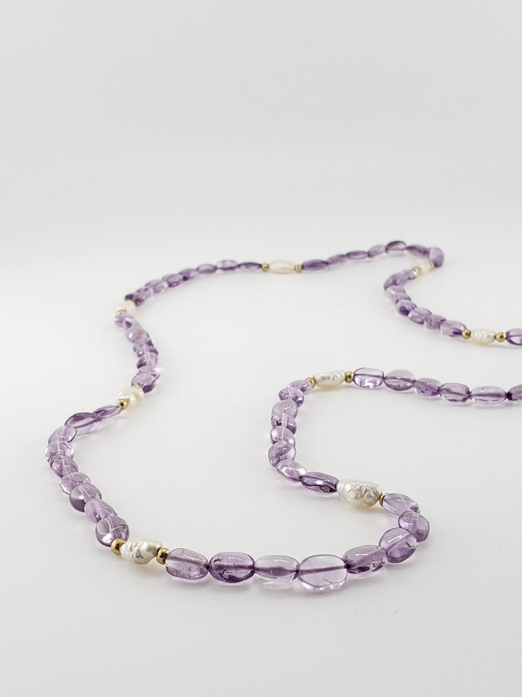 Oval Amethyst Strand 31"