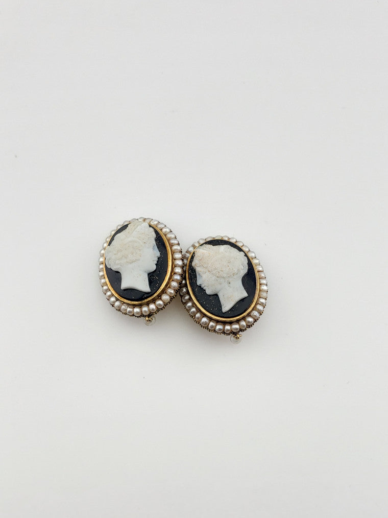 1830 Cameo Earrings