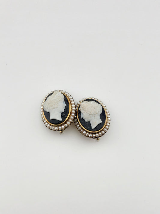1830 Cameo Earrings