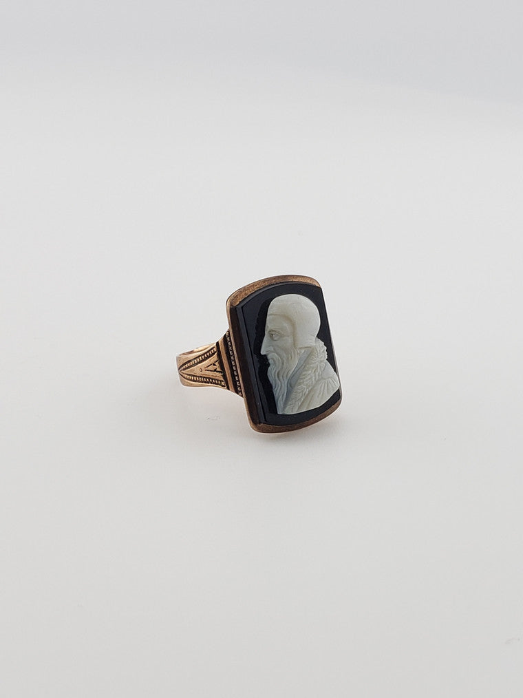 1890 Bearded Cameo Ring
