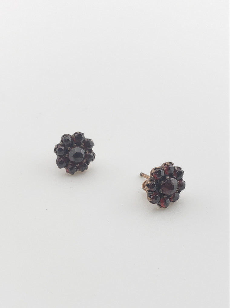 Garnet Cluster Earrings