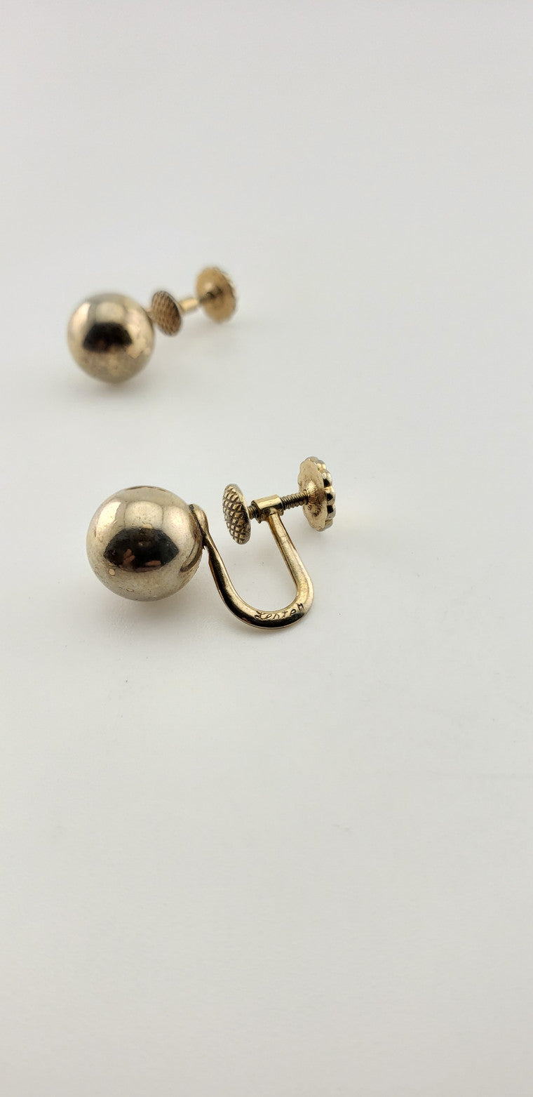GF Ball Clip Earrings