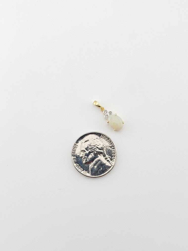 Opal and Diamond-Trio Charm