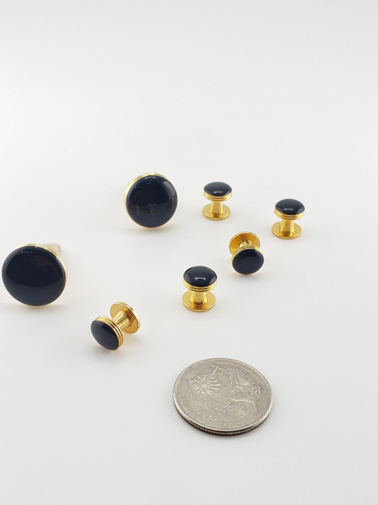 Black and Gold Cuff Links