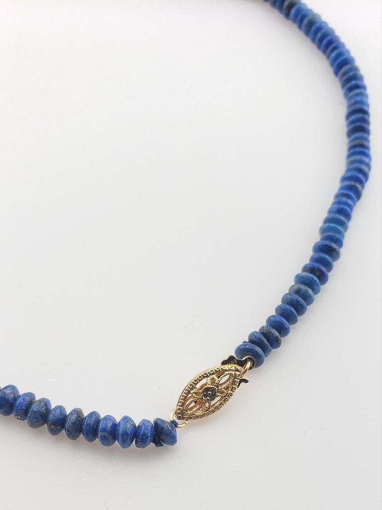 14k Clasp Lapis Strands