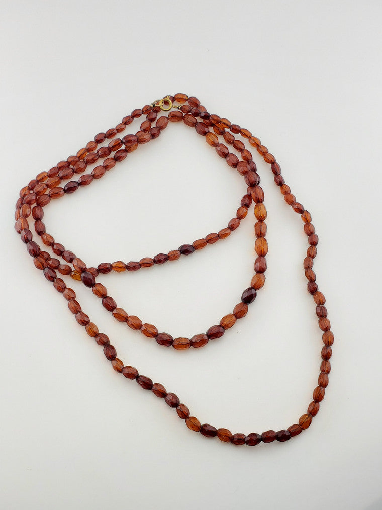 GF Antique Faceted Amber Strand