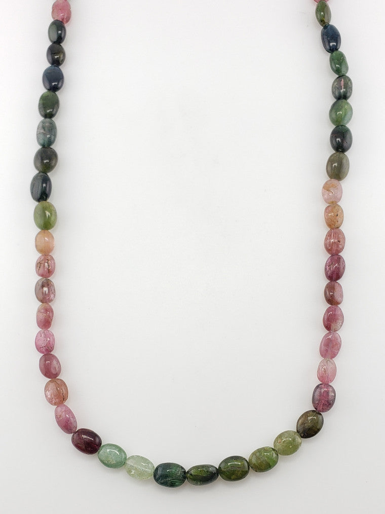 Oval Watermelon Tourmaline strand 25.25"