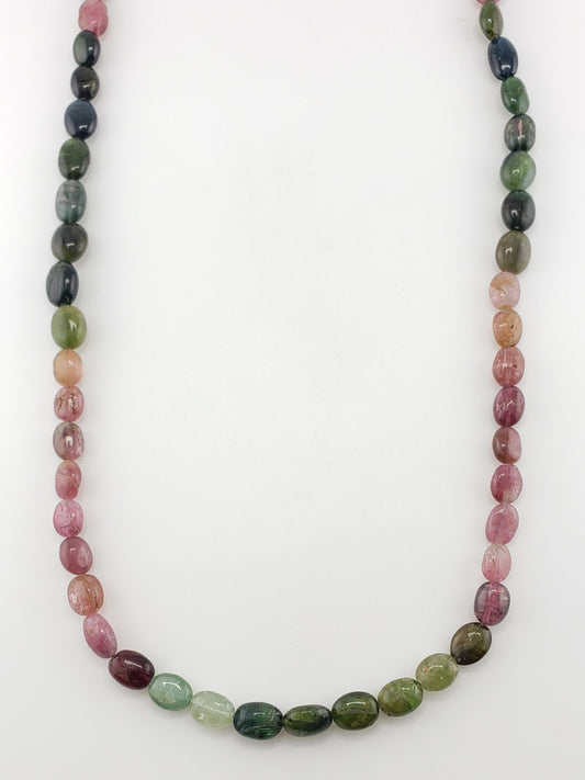 Oval Watermelon Tourmaline strand 25.25"