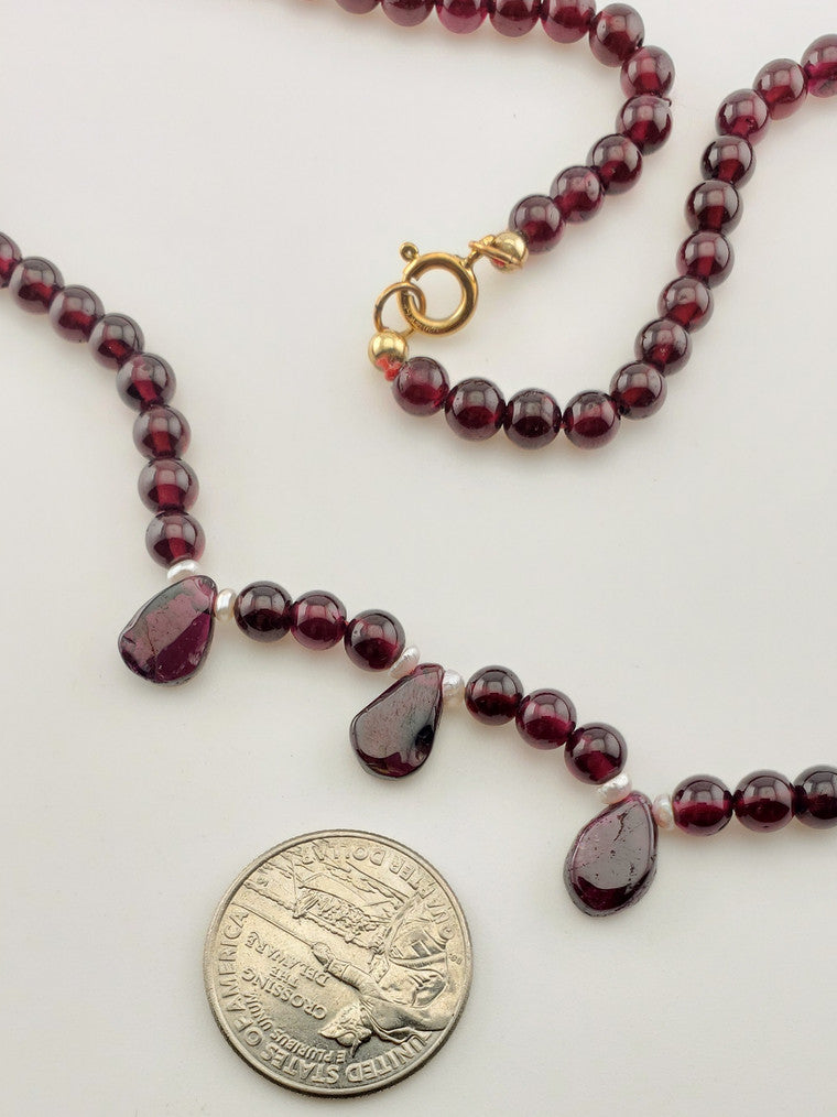 GF Garnet Bead Strand