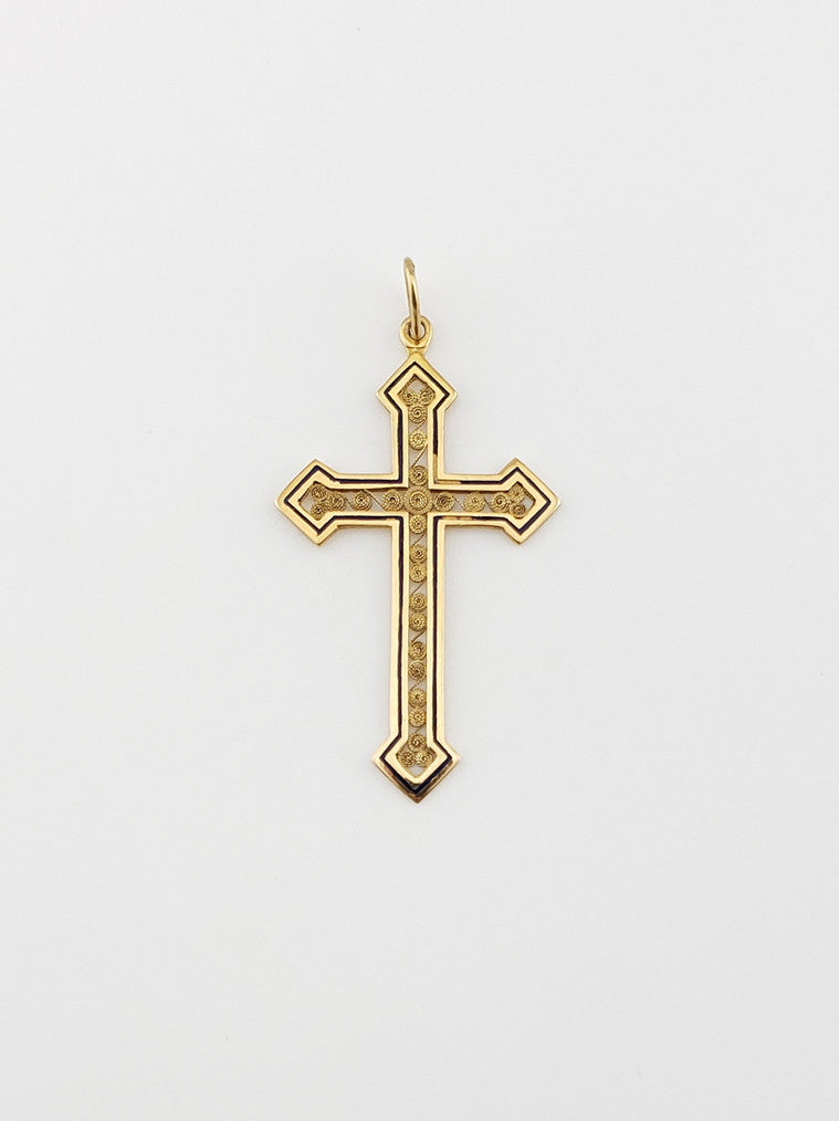 14K Large Cross Pendant